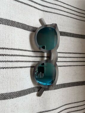 SOS polarized Sunglasses - Gray Frame with Blue Lenses